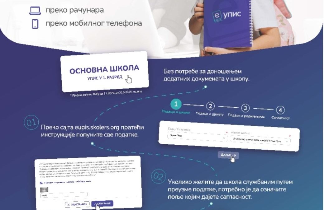 УПИС УЧЕНИКА У ПРВИ РАЗРЕД